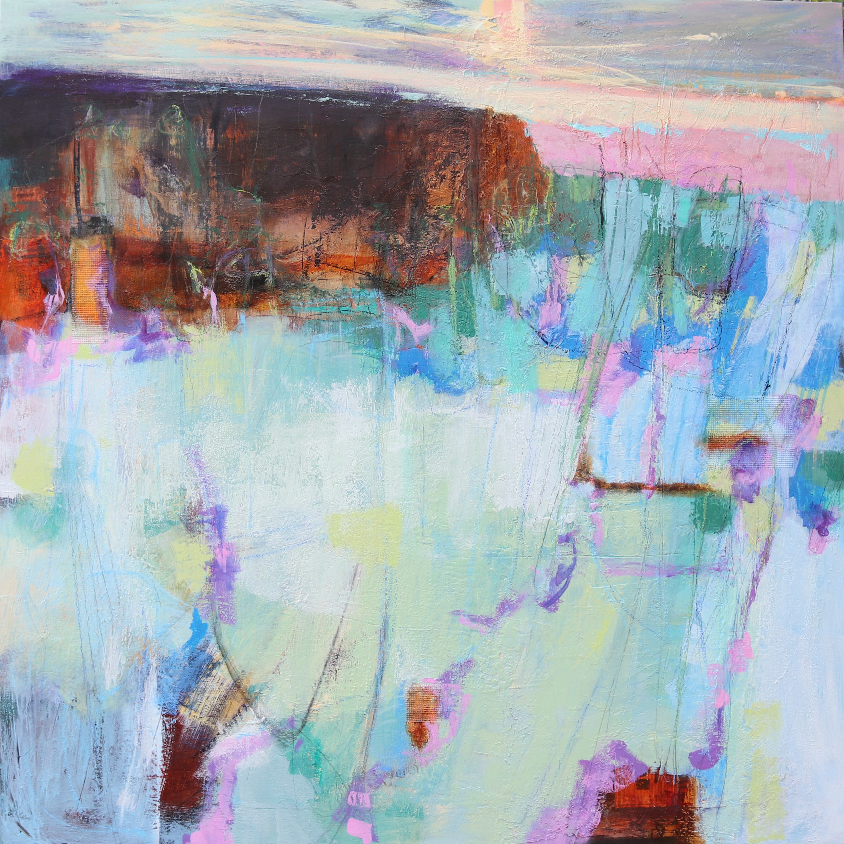The Valley of Promise - Landscape Abstract Art– Original Australian Art by Tara Lewis