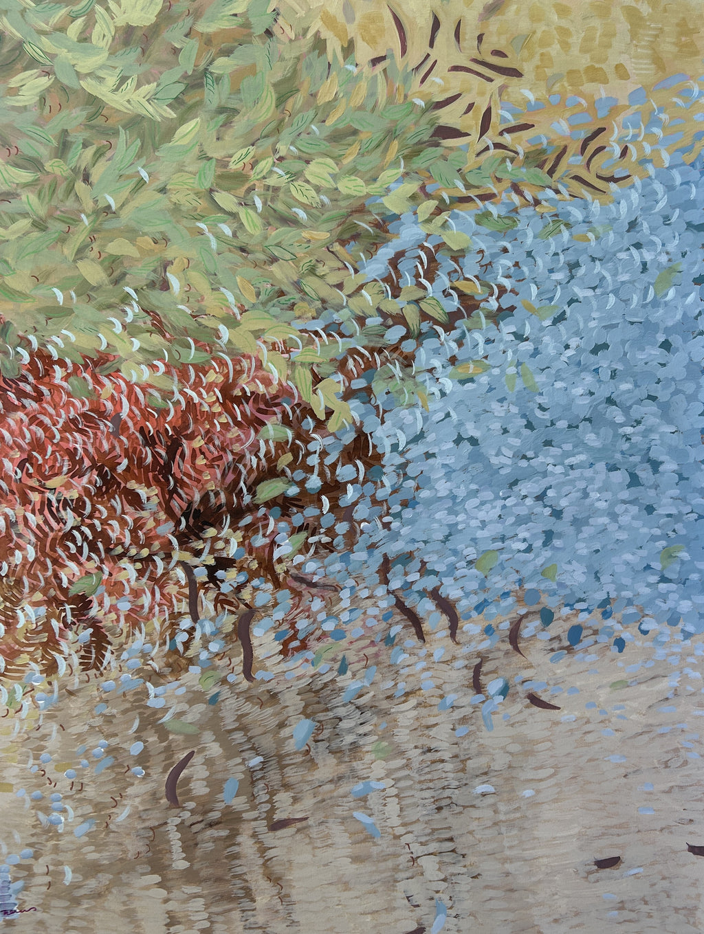 Shadows beneath the gums
