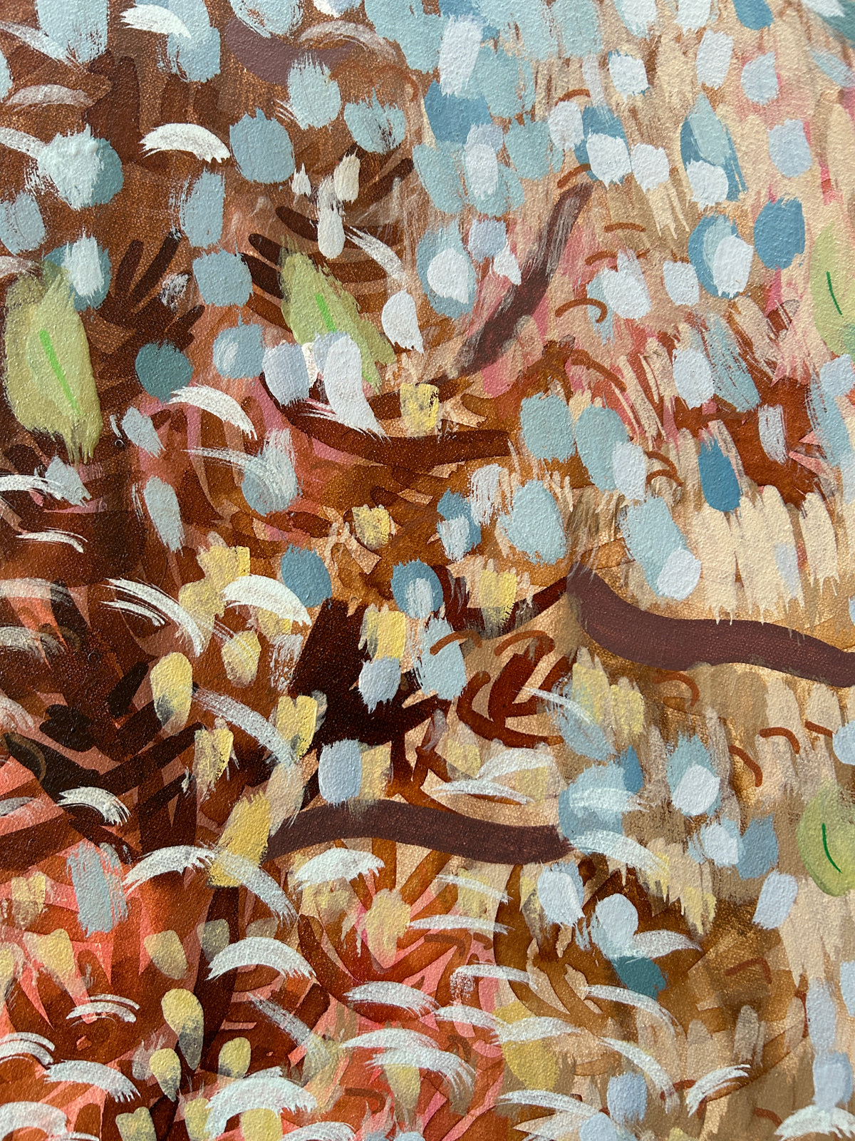 Shadows beneath the gums